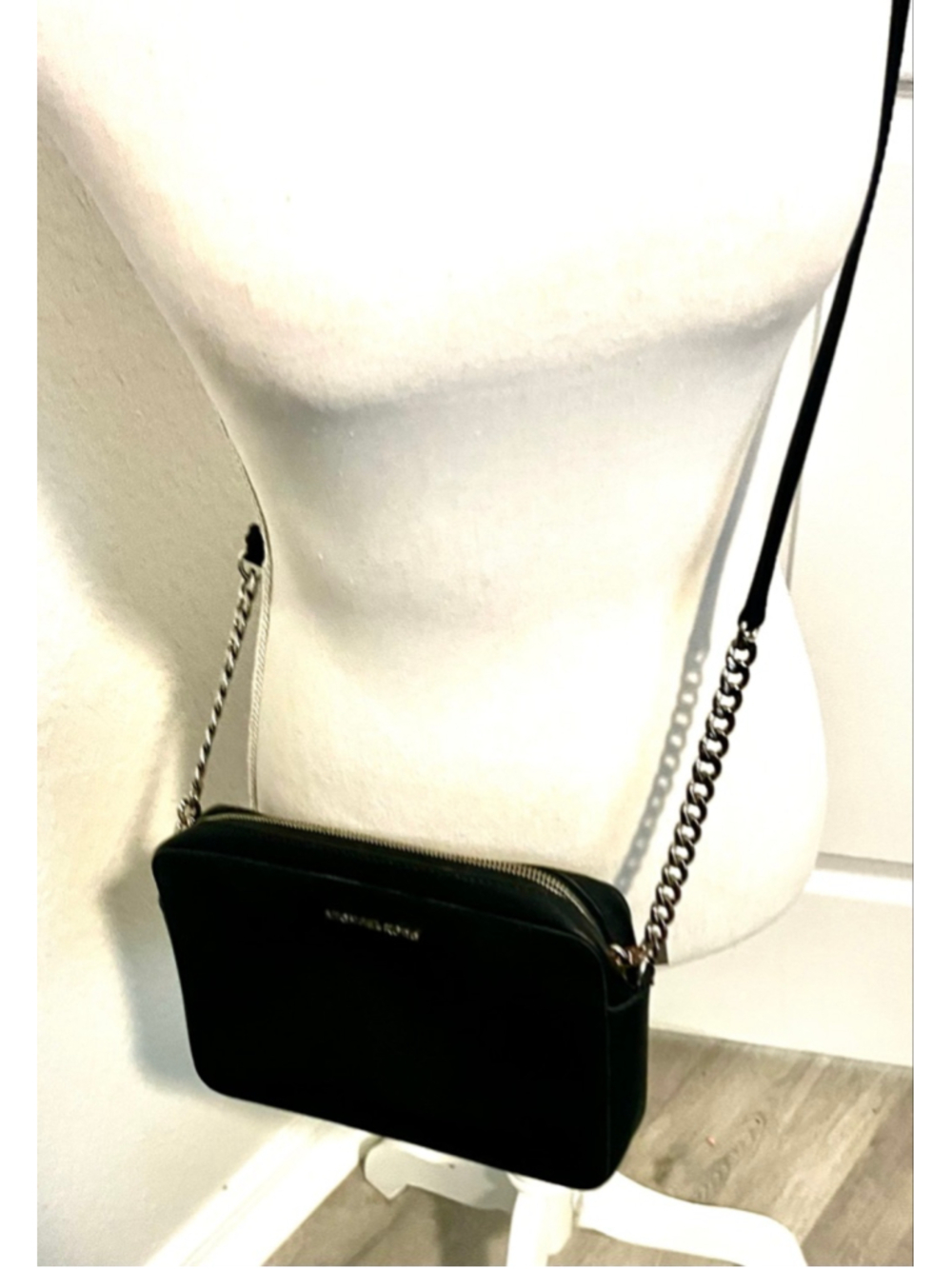Michael Kors Jet Set Travel Large Black Crossbody Saffiano Leather - Picture 7 of 7